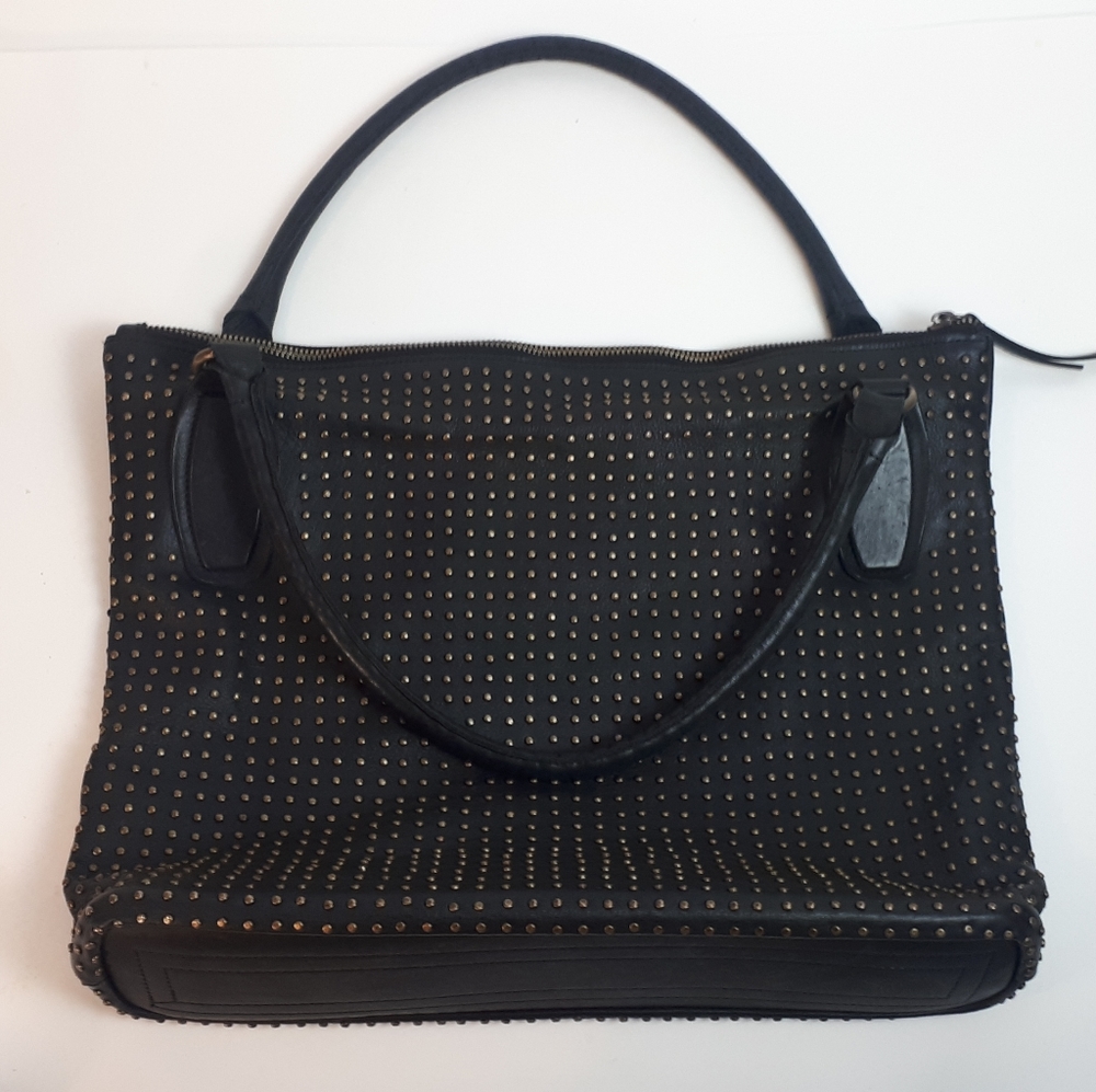Leather Platania purse, studded